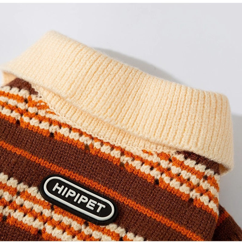 Cat Sweaters Cold Weather Dog Striped Pullover Pets dealsniper-net