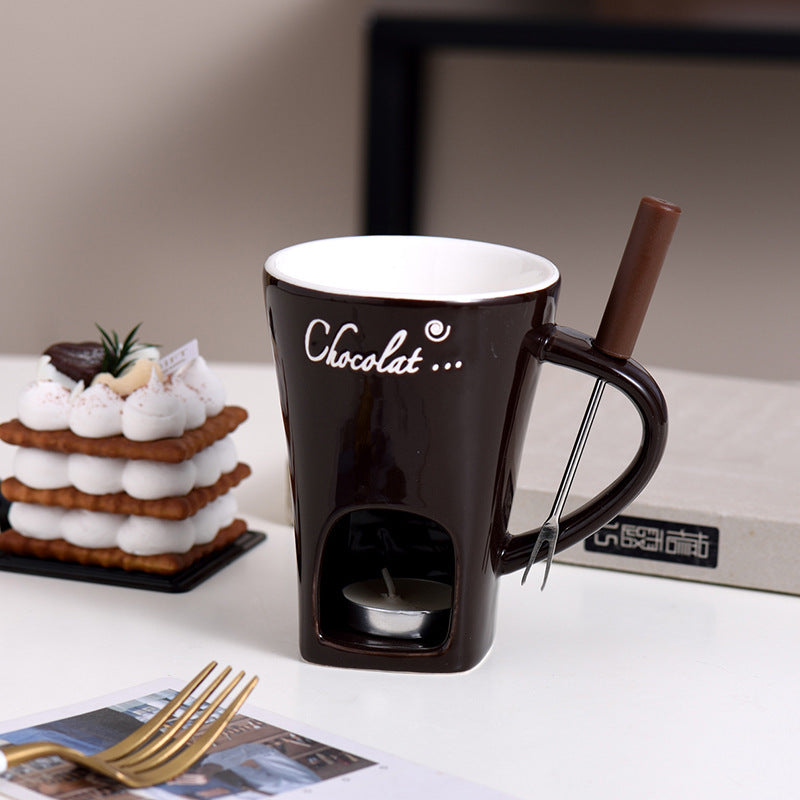 Fondue Mug Set Personal Mini Fondue Pots Chocolate Kitchen DealSniper.net