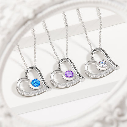 Love Necklace With Rhinestones And Letters Fashion Jewelry dealsniper-net