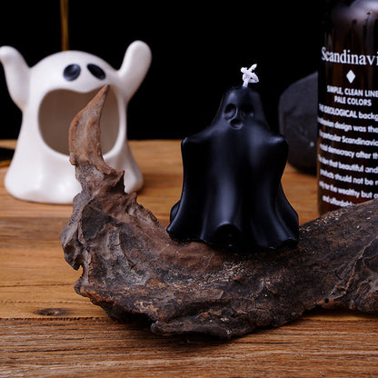 Halloween Candle Creative Ghost DIY Ornaments Holidays DealSniper.net Black Hug Ghost