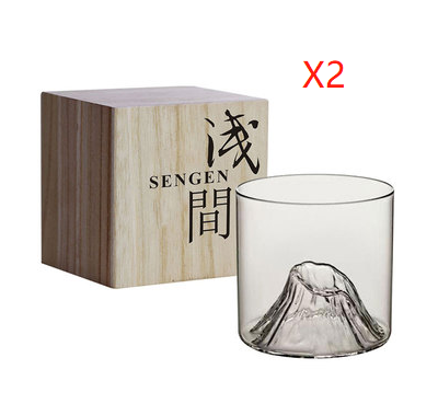 Niche Japanese Whiskey Glass Deals dealsniper-net New Transparent 2pcs