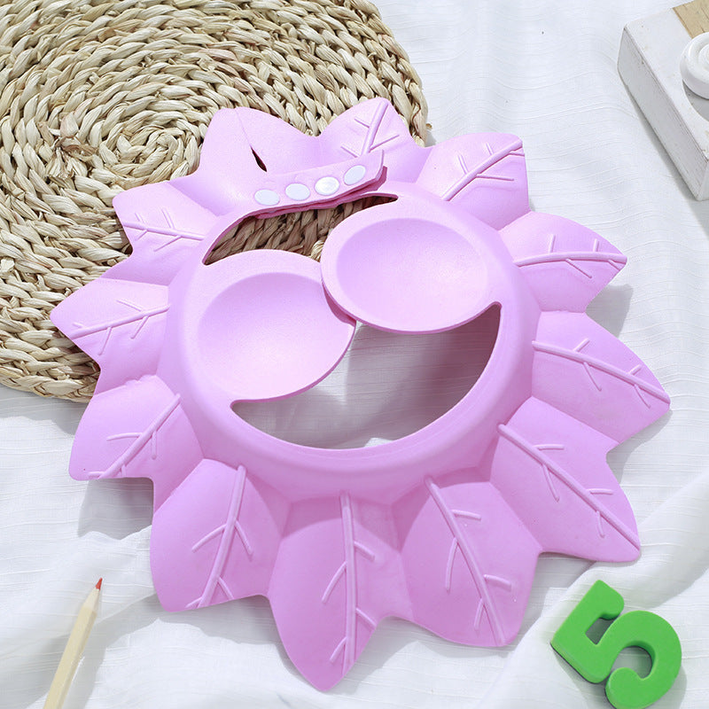 Baby Waterproof Ear Protection Shower Hat Kids DealSniper.net Pink Maple Leaf Shower Cap