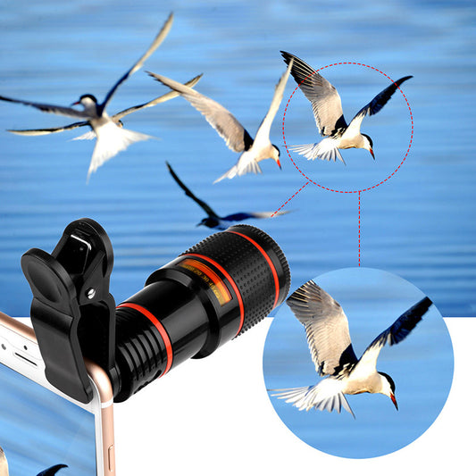 Zoom Mobile Phone Clip-On Retractable Telescope Camera Lens