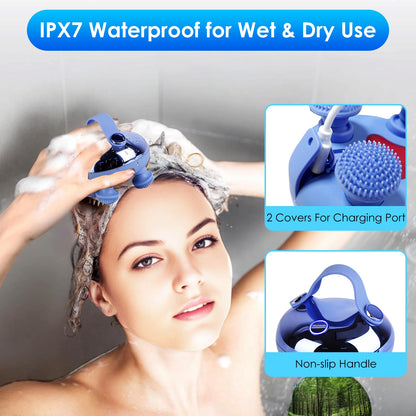 1Pc Electric Scalp Massager Rechargeable Head Massager Health Gym From House