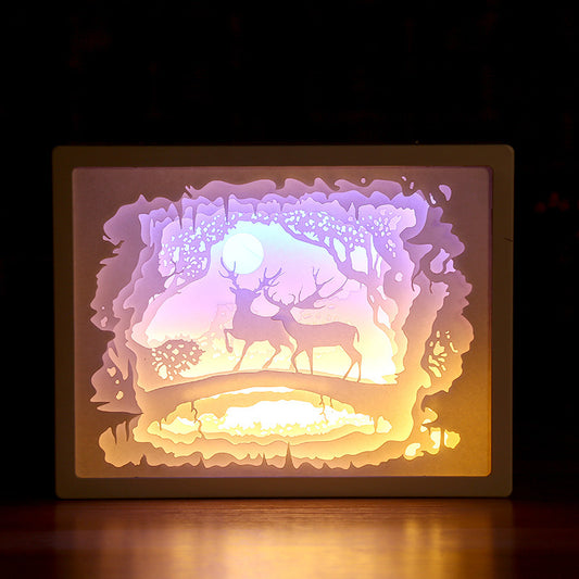 LED Paper Carving Lamp 3D Light Home Decor DealSniper.net