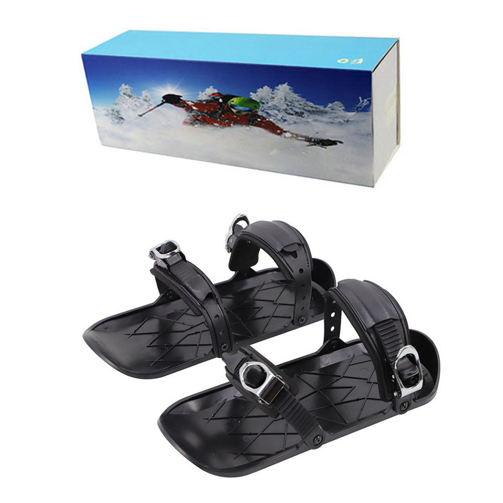 Mini Ski Skates Portable Short Skiboard Adjustable Skates Shoes For Snow Deals DealSniper.net The second generation thin box