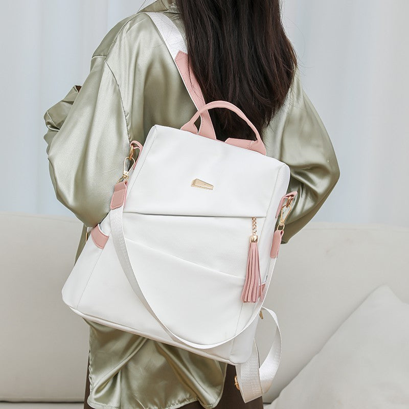 Oxford Cloth Stitching Women'S Backpack Anti-Theft Women DealSniper.net