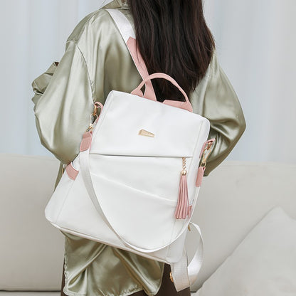 Oxford Cloth Stitching Women'S Backpack Anti-Theft Women DealSniper.net