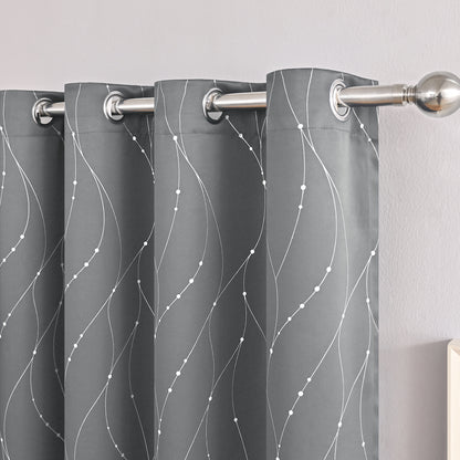 Modern Minimalist Furnishings Decorative Blackout Curtains Home Decor DealSniper.net Dark Gray 100x130 Punch 1PCs