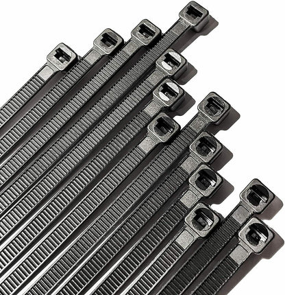 100 Cable Zip Ties 12 Inch Long Cable Ties Super Strong Nylon Cord Wrap Black Vehicle dealsniper-net