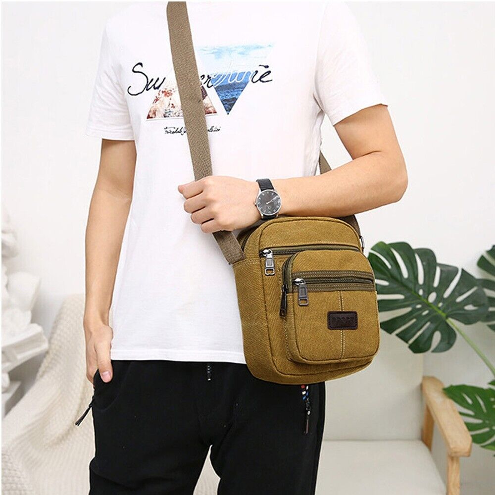Men's Crossbody Messenger Bag Canvas Bags Casual Shoulder Satchel Handbag Pouch Men DealSniper.net