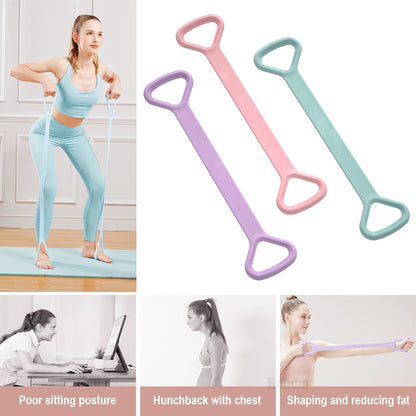 Yoga Fitness Resistance Band, Arm Back Training Elastic Ropes Sports DealSniper.net