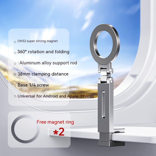 360-degree Rotating Folding Travel Mobile Phone Magnetic Bracket Gadgets Gym From House