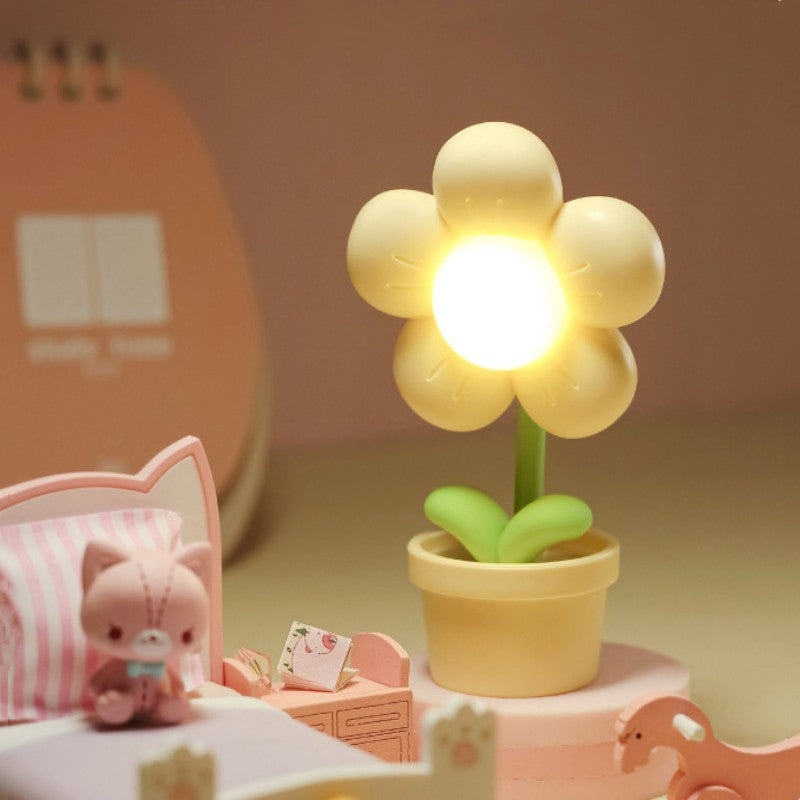 Mini Flower Small Night Lamp Bedside Creative Home Decor