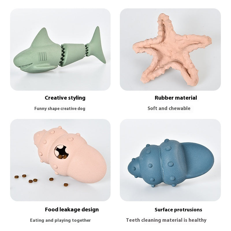 Dog Food Leakage Deep Sea Shark Rubber Dog Toys Pets dealsniper-net
