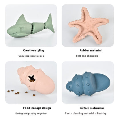 Dog Food Leakage Deep Sea Shark Rubber Dog Toys Pets dealsniper-net