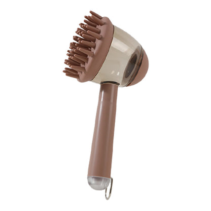 3 In 1 Pets Bath Brush Shower Massage Brush Pets Gym From House 18cm Coffee Color