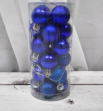 Christmas Decoration Shiny Matte Christmas Ball Holidays DealSniper.net Blue