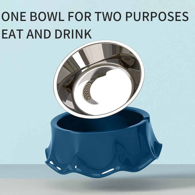 Pet Cat Dog Bowl For Food And Water, Stainless Steel Pet Pets dealsniper-net Blue