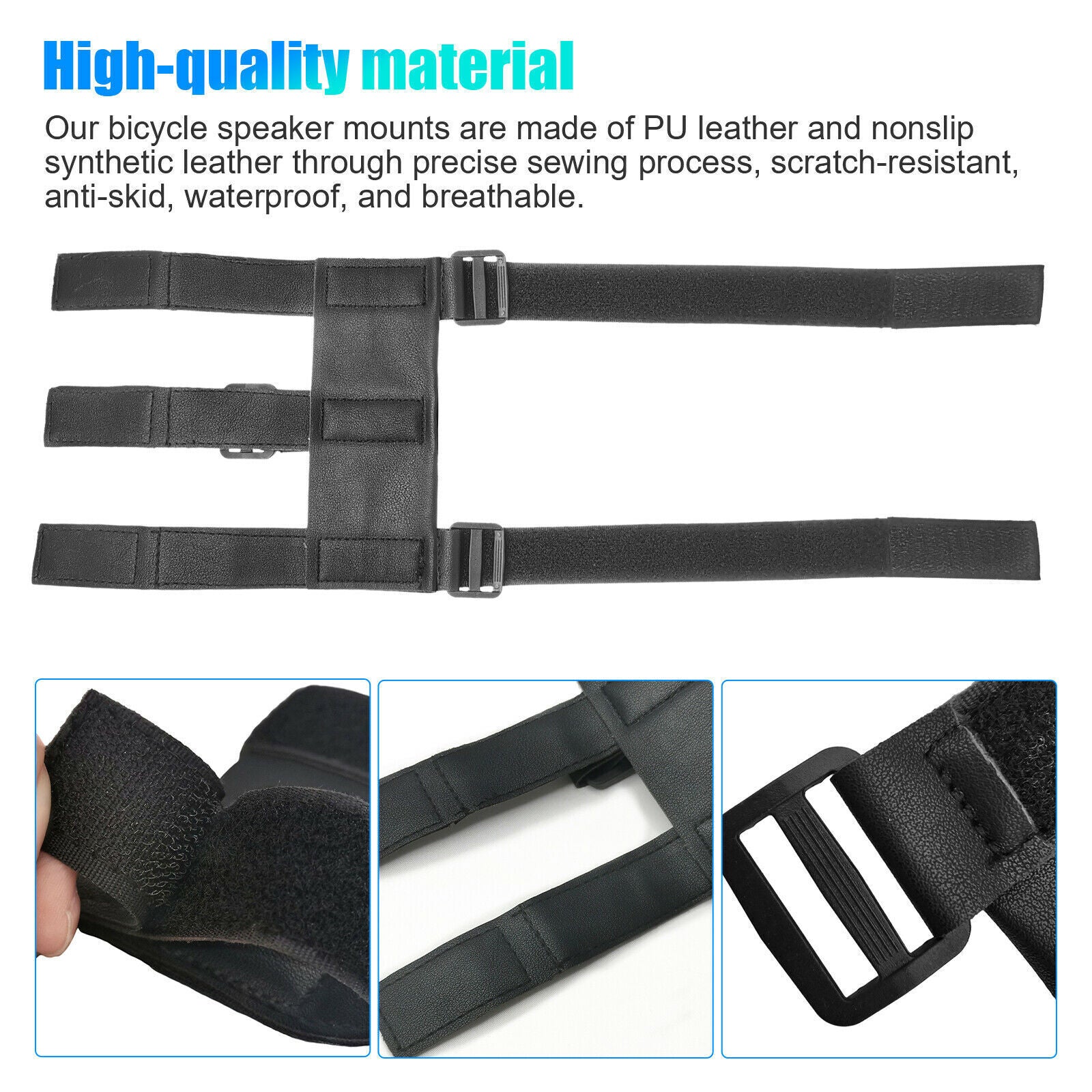Bluetooth Speaker Mount Bike Adjustable Strap Accessories For Golf Cart Bicycle Outdoor DealSniper.net