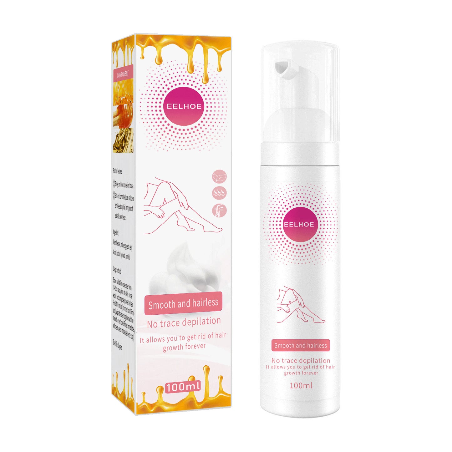 Mu Si Honey Hair Removal Spray Removes All Over The Body Beauty DealSniper.net 100ml 1pc