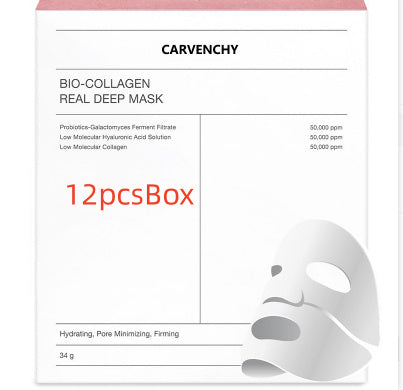 Deep Collagen Overnight Mask The Real Collagen Facial Sheet Beauty dealsniper-net 12pcsBox