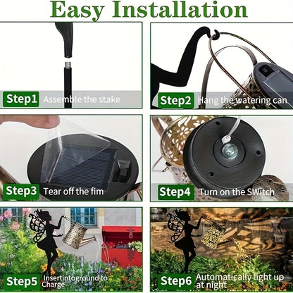 2PCS Solar Garden Decorative Lamp Outdoor Landscape Lamp Outdoor Gym From House