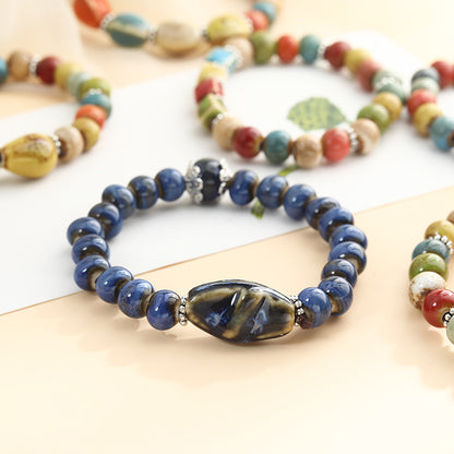Cross-Border Retro Scenery Dezhou Ceramic Bracelet Jewelry Gym From House