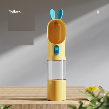 Pets Go Out Portable Feeding And Water Feeding Cup Pets DealSniper.net Yellow Water and food cup