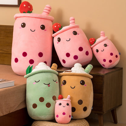 Milk Tea Cup Plush Toy Fruit Pillow Creative Doll Kids Gym From House