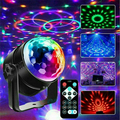 Disco Party Lights Strobe LED DJ Ball Sound Lamp Decoration