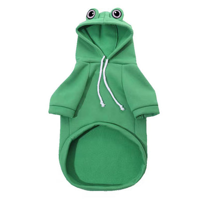 Frog Dog Sweater Fleece Clothes Pet Pets Gym From House Green L