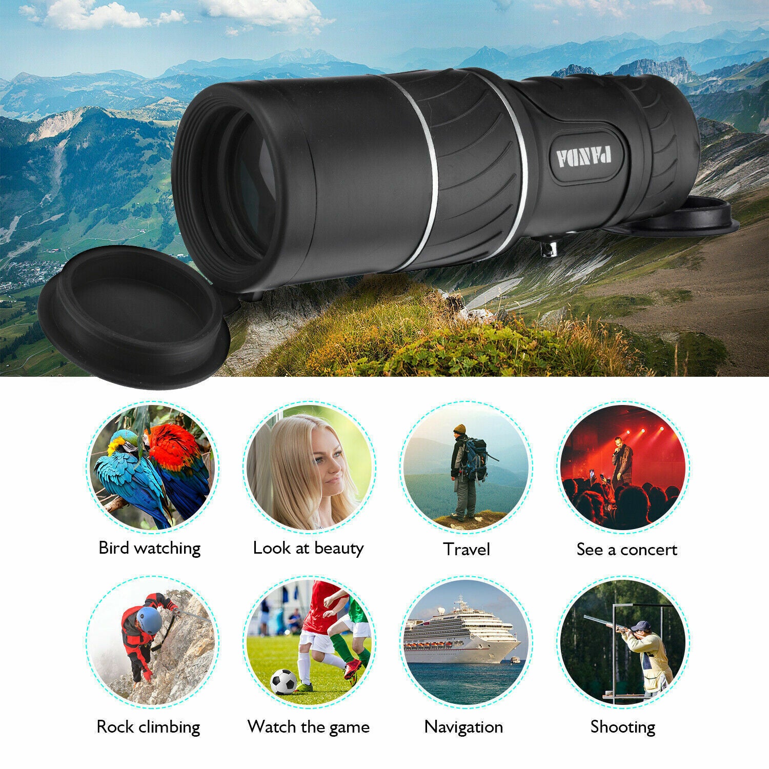 40x60 Day Night Vision HD Optical Monocular Hunting Camping Outdoor DealSniper.net