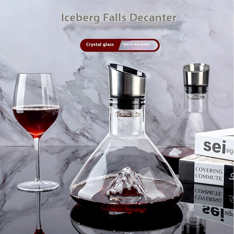 Hot-selling Iceberg Waterfall Wine Decanter Glass Wine Kitchen dealsniper-net