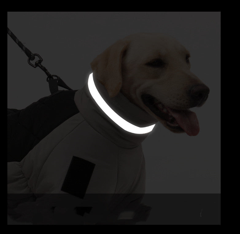 New Pet Dog Clothes Thickened With Reflective Warmth Pets Gym From House