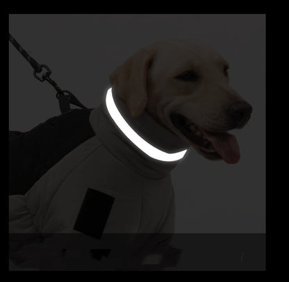 New Pet Dog Clothes Thickened With Reflective Warmth Pets Gym From House