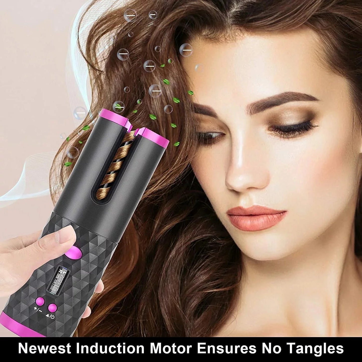 Portable Automatic Hair Curler, Ceramic Rotating Wireless