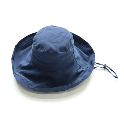 Summer Big Brim Double-sided Sunhat Fisherman Hat Women dealsniper-net Navy Blue L