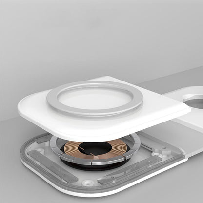 Folding Dual Magnetic Desktop Wireless Charger Gadgets Gym From House