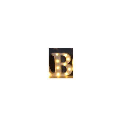 Luminous LED Letter Number Night Light English Alphabet Number Home Decor DealSniper.net Always lit B