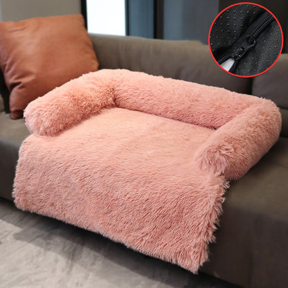 Removable Pet Dog Mat Sofa Dog Bed Soft Pad Blanket Cushion Pets dealsniper-net Right angle powder L Washable