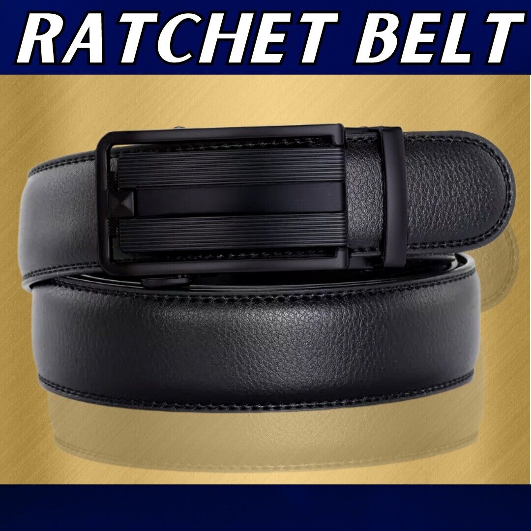 Men's Ratchet Belt Leather Mens Belt With Slide Buckle Ratchet Belts For Men USA Men dealsniper-net