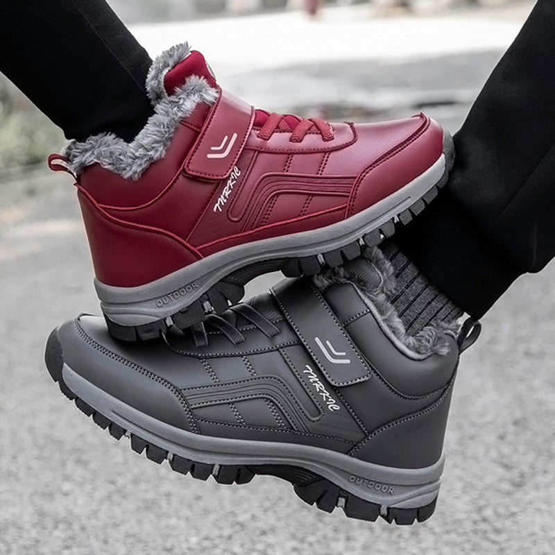 Winter Boots Women Men Warm Plush Velcro Snow Boots Climbing Hiking Shoes Women DealSniper.net