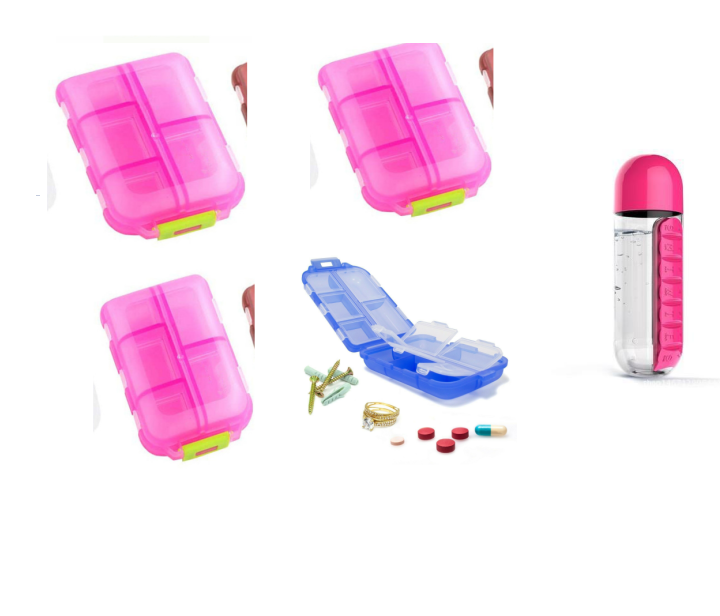 Travel Pill Organizer 10 Grid  Moisture Proof Pills Box