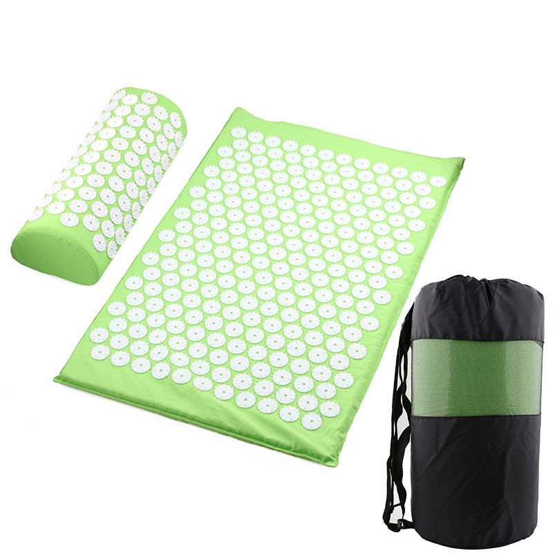 Fitness Yoga Acupuncture Mat Acupuncture Pillow Storage Bag Sports Gym From House Light Green 3PCS