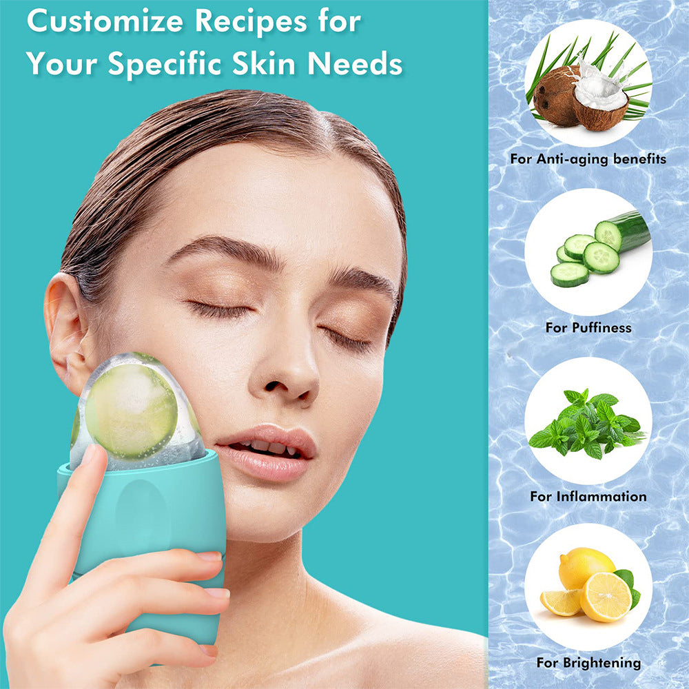 Silicone Ice Face Roller Contour Shrink Pores Remove Dark Circles Beauty Gym From House