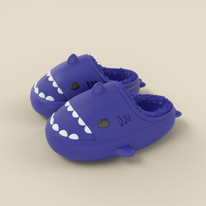 Shark Shoes For Child Cute Waterproof Warm Slippers Kids dealsniper-net Sapphire blue Size140