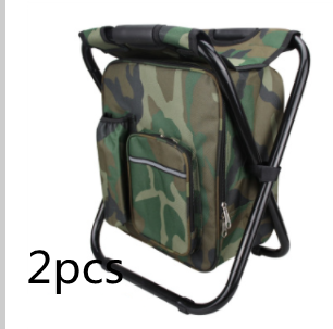 Multifunction Outdoor Folding Chair Ice Cooler Picnic Bags Camping Outdoor dealsniper-net Camouflage2pcs