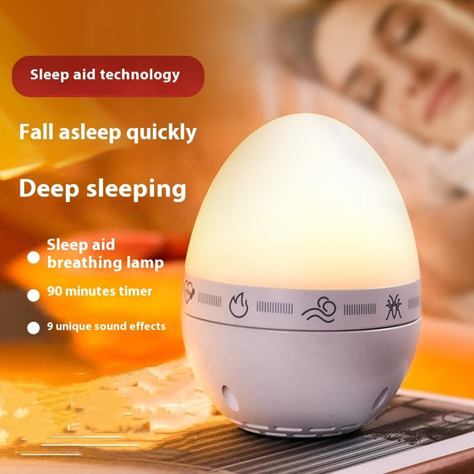 Egg-shaped Lamp Decompression White Noise Timing House dealsniper-net