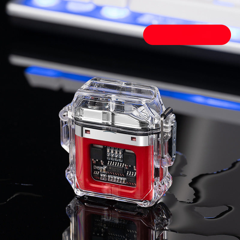 USB Lighter Windproof Double ArcLighter Gadgets Gym From House Red USB